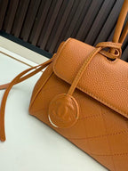 Chanel Flap Bag Top Handle 30cm Brown Cowhide Leather