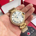 BALLON BLEU 33MM GOLD DIAMOND BEZEL