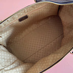 GG 26 Borsetto Horsebit 38cm Brown Canvas Calfskin GHW 866734