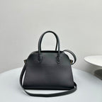 The Row Margaux 26cm Black Calfskin With Gold Hardware