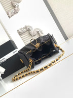 Chanel 25 Hobo Bag 22cm Black Calfskin GHW