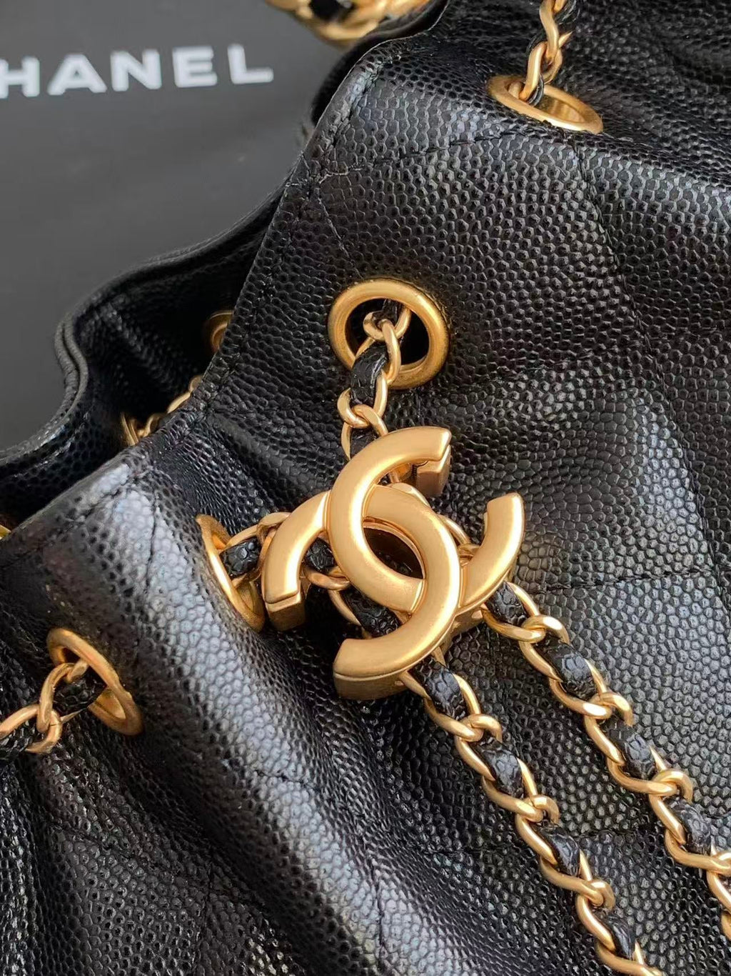 Chanel 25 Hobo Bag 22cm Black Calfskin GHW