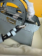 Fendi Peekaboo 27 Bag Baby Blue Leather Shw
