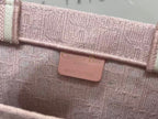 Dioramour Medium Dior Book Tote 36cm with Strap Pink Canvas