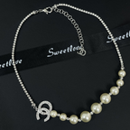 CC    Pearl Sliver Necklaces