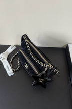 CC 25/56 Small Zipped Case Black Velvet GHW