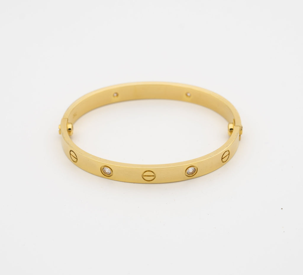 LOVE BRACELET 6.1MM 4 DIAMONDS 18k