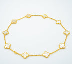 VINTAGE MOP NECKLACE 10 MOTIFS GOLD