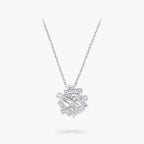THREADS SILVER DIAMOND NECKLACE
