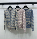 Chanel 2025 Bow And Double C Logo Cardigan Cashmere 329237