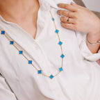 CLOVER 20 MOTIFS TURQUOISE GOLD