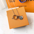 MONOGRAM PATTERN CHARMS NECKLACE