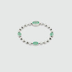 INTERLOCKING G BOULE CHAIN BRACELET SILVER