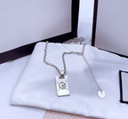 GG GHOST STERLING SILVER SKULL NECKLACE