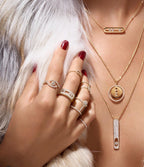 LUCKY MOVE PM NECKLACE PINK GOLD DIAMOND
