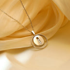 LUCKY MOVE MM SILVER DIAMOND NECKLACE