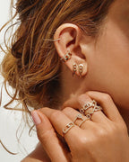 CREOLES MOVE UNO MINI 1 DIAMOND EARRINGS