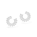 DESERT BLOOM L SILVER DIAMOND EARRINGS