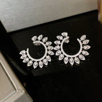 DESERT BLOOM L SILVER DIAMOND EARRINGS