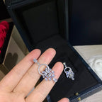 BUTTERFLY CHANDELIER CLASSIC SILVER DIAMOND EARRINGS