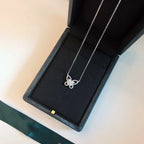 BUTTERFLY SILHOUETTE SILVER DIAMOND NECKLACE