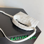 BV Mini Hop White Calfskin