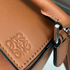 LOE MINI 18 PUZZLE BAG IN GOLD CALFSKIN