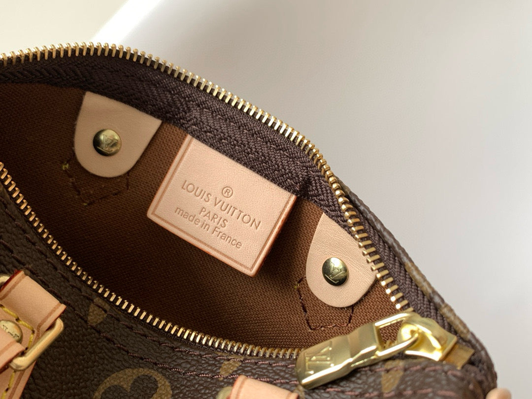 SPEEDY BANDOULIERE NANO 16CM MONOGRAM CANVAS