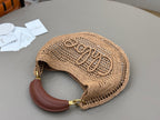 Chloe 2025 Summer Banana Hobo Bag Summery Brown In Raffia