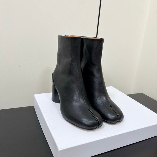 MM Tabi Ankle Boots 7.5cm Black Leather