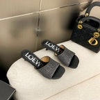 Loewe Petal Mule Multicolor Sheep and Diamond 246563