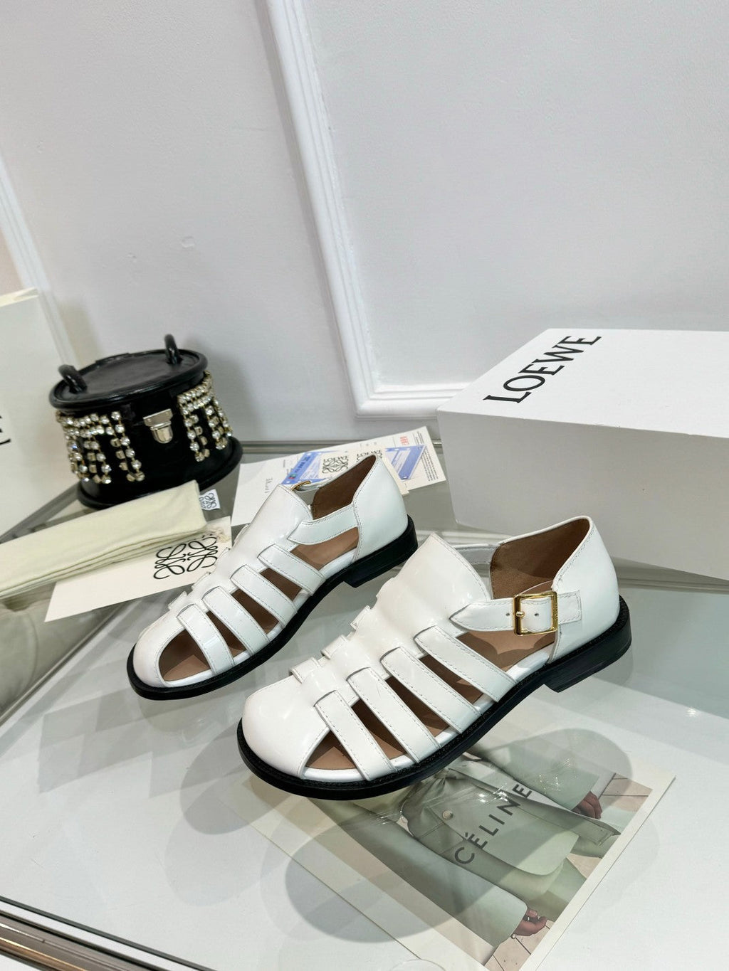 Loewe Campo Sandals Sheepskin