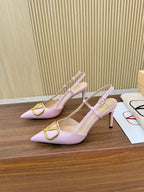 Valentino Five-Colors Open-back Slingback 75 in Cow Patent