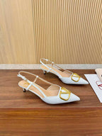Valentino Five-Colors Open-back Slingback 40 in Cow Patent