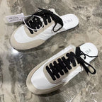PRA 26S Mule Sneaker White Grey Suede Canvas