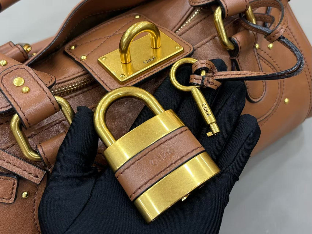 Chloe 2025 Paddington Bag Brown Grained Leather