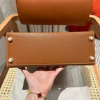 HM Kelly 28 Bag Brown Togo Leather GHW