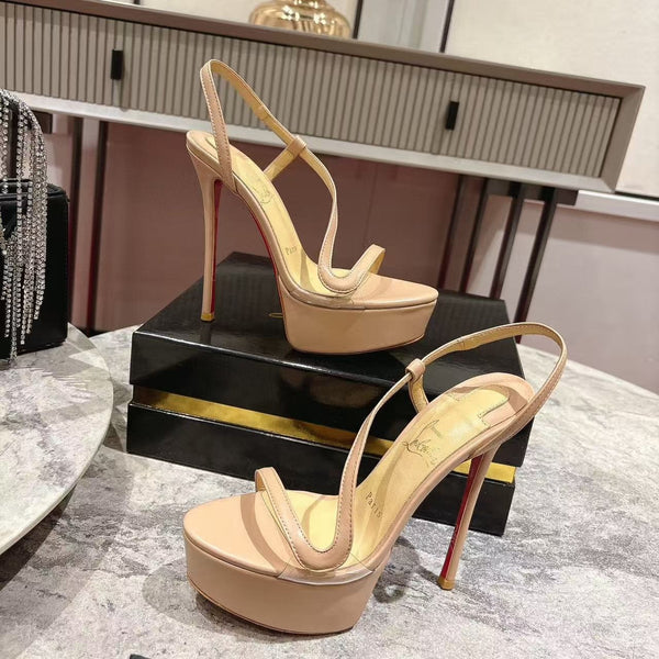 CL 2026 Rosalie Alta 150mm Sandal Beige Leather
