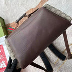 GG Supreme Skateboard Backpack Brown Beige Leather Canvas