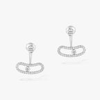MOVE UNO SILVER DIAMOND EARRINGS
