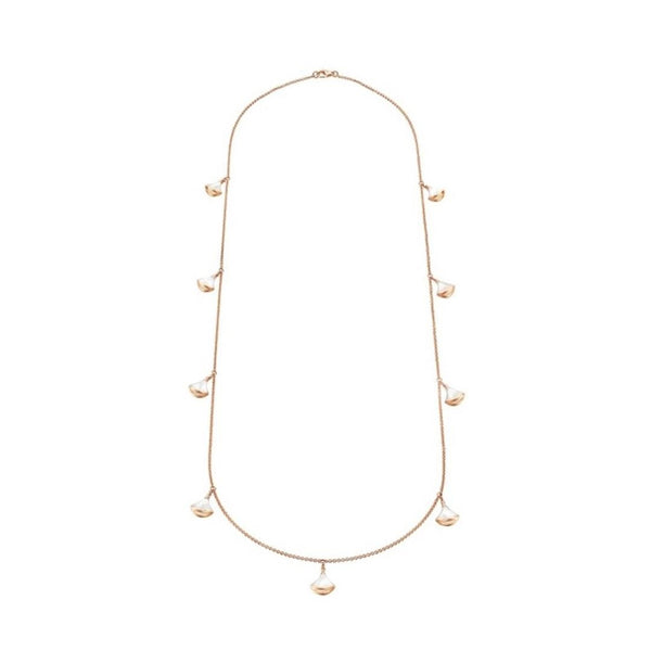 DREAM NECKLACE 9 MOTIF WHITE MOP PINK GOLD