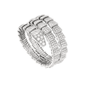 SERPENTI BRACELET 8MM SILVER DIAMOND DOUBLE ROW