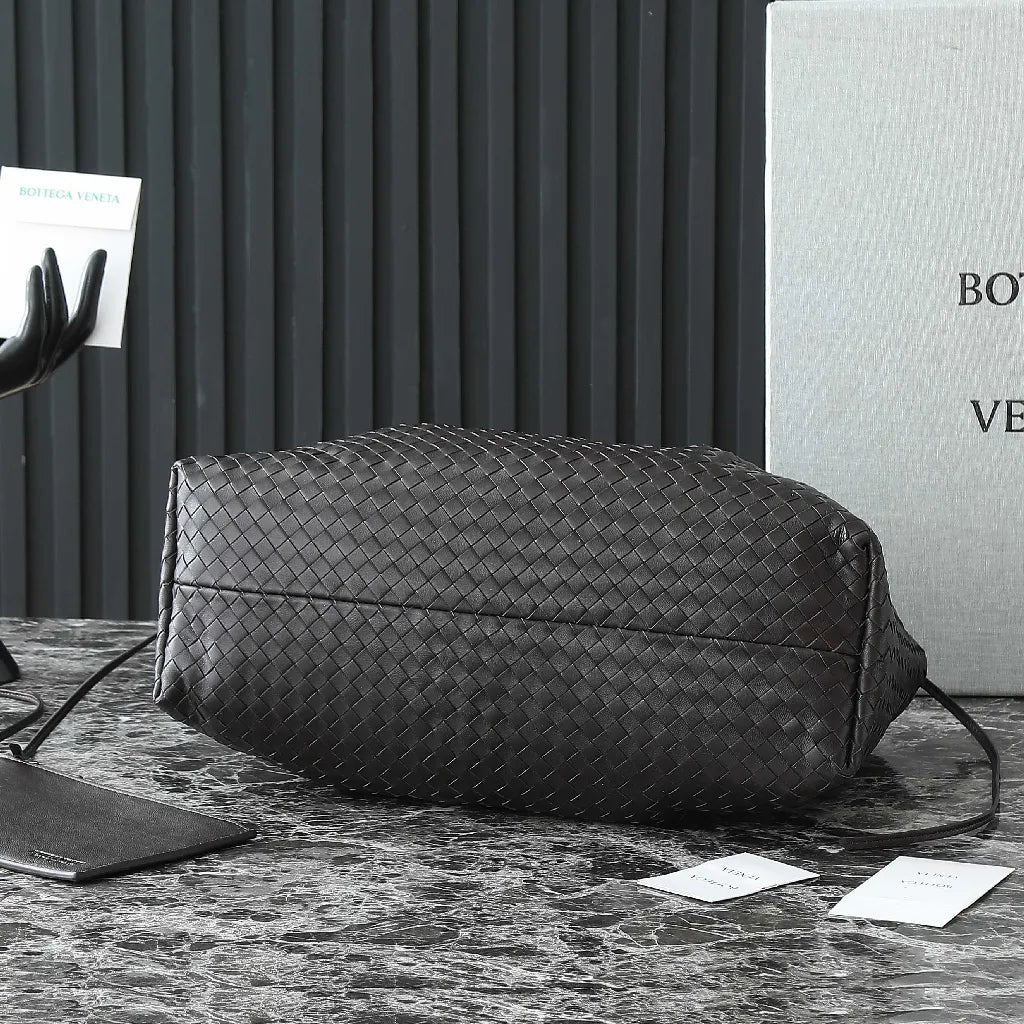 BV Pinacoteca Bag 43cm Deep Brown Intrecciato Calfskin & Suede