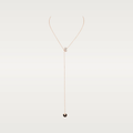 DOUBLE AMULETTE PINK GOLD ONYX MOP NECKLACE