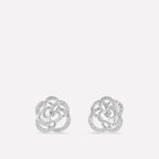 FIL DE CAMELIA EARRINGS SILVER DIAMOND