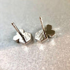 BEE LOVE SILVER DIAMOND EARRINGS