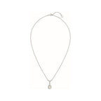 JOSEPHINE WHITE MOP SILVER DIAMOND NECKLACE