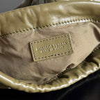 BV Small Dustbag 21cm Travertine Intrecciato Calfskin Leather
