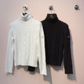 Chanel 25 Cable-knit Turtleneck Sweater Cashmere 317402