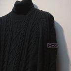 Chanel 25 Cable-knit Turtleneck Sweater Cashmere 317402